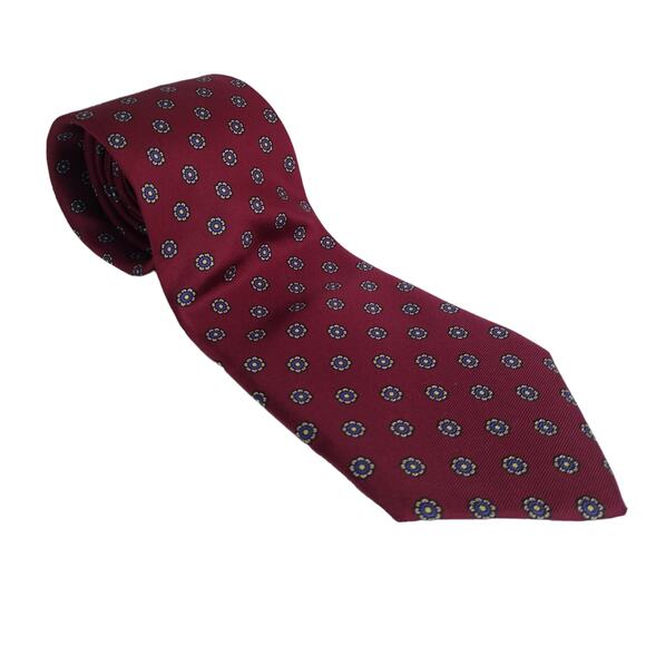 Woodmere Maroon Silk Tie - Picture 1 of 3